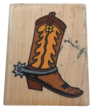 Inkadinkado Rubber Stamp Cowboy Boot with Spur Fathers Day Card Making Country - £4.78 GBP