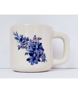 Cream Stoneware 10 oz. Coffee Tea Mug Cup with a Floral Design  - $15.27