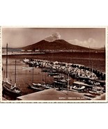 Napoli Italy - Vesuvio Dal Circolo Canottieri RPPC Unposted Vintage Post... - £10.40 GBP