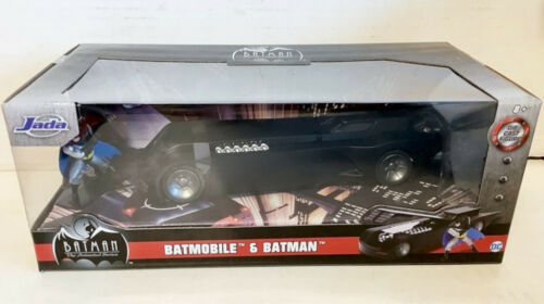 NEW Jada Toys 31916 Batman Animated Series BATMOBILE 1:24 Scale Vehicle & Figure - $39.55