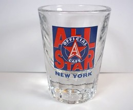 Souvenir heavy shot glass ALL Star Official Cafe New York red blue - £6.08 GBP