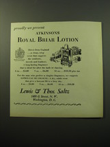 1950 Atkinsons Royal Briar Lotion Advertisement - Proudly we present - £14.50 GBP