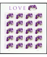 LOVE: Pansies in a Basket Collectible Stamp Sheet of Twenty Scott 4450 - $24.95
