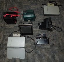 Polaroid HUGE Lot of 6 Instant Cameras Manuals Bulbs &amp; 1 Fuji -UNTESTED ... - £157.08 GBP