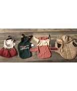 Dog Sweater Jacket Dress Size Large 4 Piece Lot  Holiday Christmas Dog C... - $48.31 CAD