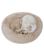 30 Inch Round Comfortable Donut Pet Dog Bed Cuddler Cushion Non-Slip Cozy - £44.19 GBP