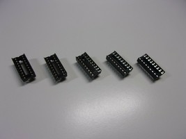 5 Pack Lot DIP18 DIP IC Sockets 18 Pins 2 Rows 9 Pins Sides Integrated Circuit - £9.03 GBP