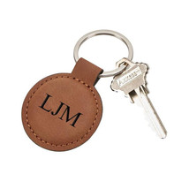 Creative Gifts International Leatherette Round Key Chain, Caramel - $24.88