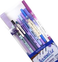 Writech Journaling Kit, Gel Ink Pens/Retractable, Haze Blue &amp; Purple - $30.99