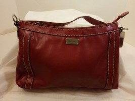 Liz &amp; Co Burgundy Faux Leather Shoulder Bag/ Purse - £9.30 GBP