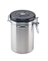 Coffee Canister Airtight Stainless Steel Vacuum Seal Storage Bean Container 16oz - £25.88 GBP