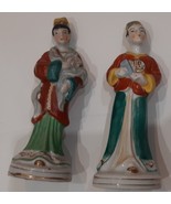 2 Vintage Porcelain Figurines 5 1/2 Inches Tall Made in Occupied Japan - £15.80 GBP