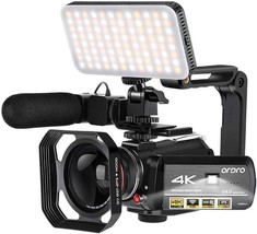 A 64Gb Sd Card And A Microphone Are Included In This 4K Camcorder Video Camera - £279.73 GBP