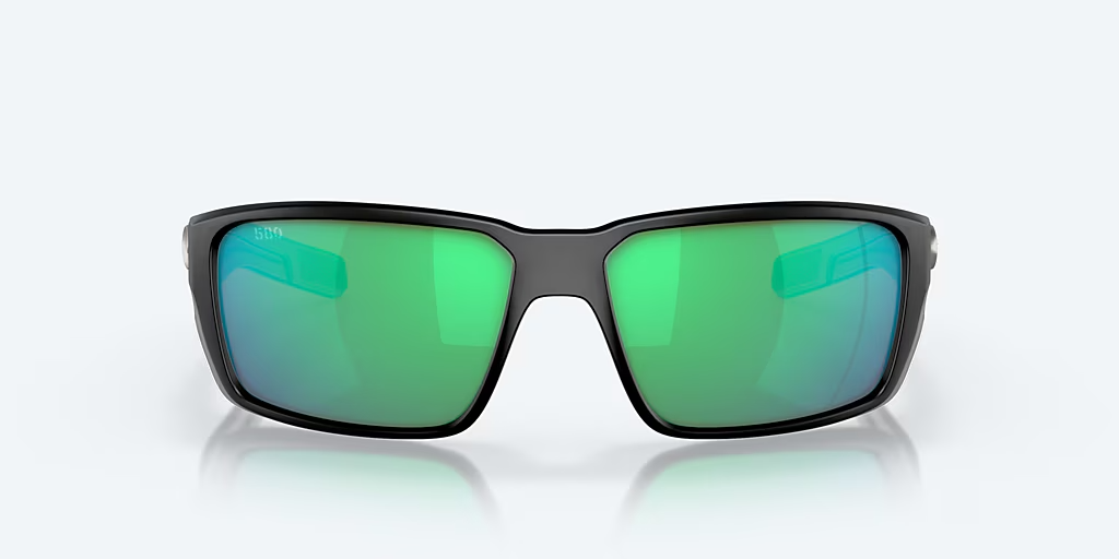 Costa Del Mar Fantail Pro Matte Black/Green 580G Mirror POLARIZED Sungla... - $178.19