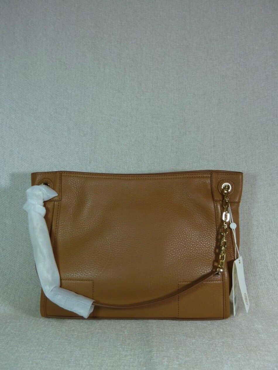 NEW Tory Burch Bark Pebbled Leather Small Britten Slouchy Tote - $475 Item image 4