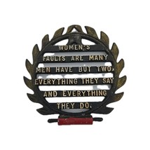 Vintage Cast Iron Wall Plaque Sign Humor Women Men Joke Rustic Kitchen D... - $300.28 MXN