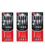 12 pcs Colgate Slim Soft Charcoal Toothbrush Pack of 4 Toothbrushes Asso... - £13.88 GBP