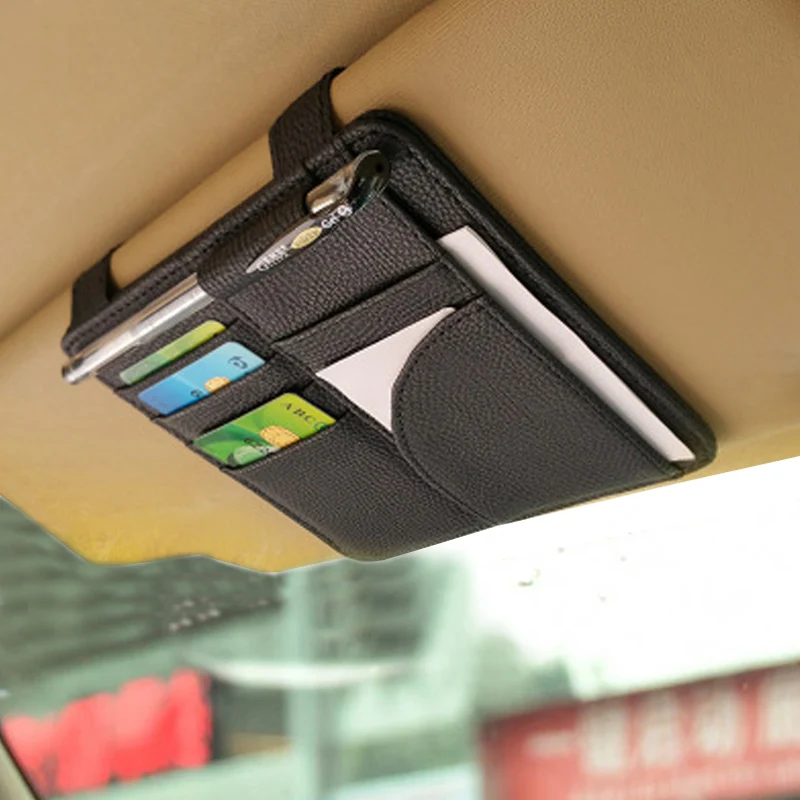 Universal Car Visor Card Clip Holder Auto Storage Organizer Car-styling Stowing - £19.83 GBP