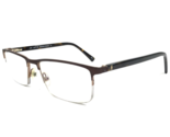 Helium Eyeglasses Frames 4347 BROWN Tortoise Rectangular Half Rim 52-17-140 - £18.26 GBP