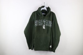 Vintage Mens 2XL XXL Faded Spell Out Michigan State University Hoodie Sweatshirt - £46.89 GBP