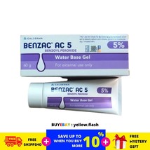 5 X 60g Galderma Benzac AC 5% Gel de peroxyde de benzoyle Bouton d&#39;acné... - $74.45