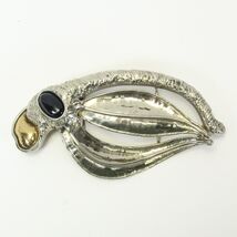 Octopus Belt Buckle Large 6" Long x 3" High  Silver Tone Black Onyx Eye ... - $14.69