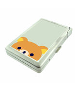 Cute Bear Em1 100's Size Cigarette Case with Built in Lighter Metal Wallet - $21.73
