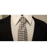 MEN&#39;S HOUNDSTOOTH TIE and Pocket Square  Black and White Necktie and han... - $539.29 MXN