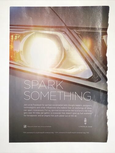 Lincoln Spark Something Print Ad 2011 New Yorker Magazine Car Advertising Photo - $9.95