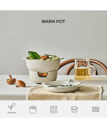 GLASSLOCK CHEFTOPF INDUCTION WARMPOT 7.0&quot; (18cm) 3p No PFOA Beige - $128.60