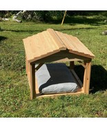 Outdoor Dog House Gazebo, Cedar Dog Gazebo, Dog Food Shelter - £279.04 GBP