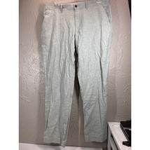 J CREW Pants Mens Linen Cotton Straight Flat Front Green Gray Preppy Siz... - $652.13 MXN