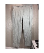 J CREW Pants Mens Linen Cotton Straight Flat Front Green Gray Preppy Siz... - $652.13 MXN