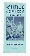 Winter Cruises Brochure 1954 1955 Cunard Holland America Matson  - $13.86