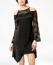 Juniors Lace Trimmed Cold Shoulder Dress Black Medium EDIT By SEVENTEEN ... - £7.06 GBP