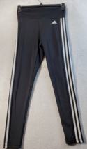 adidas Track Pants Mens Size Small Black Logo Elastic Waist Flat Front P... - £12.41 GBP