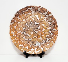 NEW RARE Williams Sonoma Fall Leaves Glass Serving Plate 13&quot; - £35.40 GBP