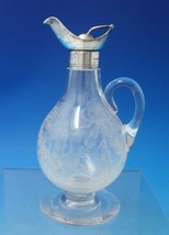 Hawk Oil Cruet with Cut Glass and Sterling Silver Lid and Spout c.1910 (#6025) - £224.52 GBP