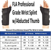 FLA Composite Splint with Abducted Thumb Left Hand Medium Black - £13.96 GBP