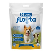 N-Bone Dog Flossta Dental Chews Chicken 8 Pack 6.4oz. - £7.87 GBP