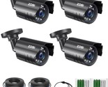 Zosi 4Pk 1920Tvl 1080P Security Cameras With 3.6Mm Lens, 24 Ir-Leds, And... - $90.98
