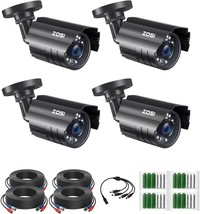 Zosi 4Pk 1920Tvl 1080P Security Cameras With 3.6Mm Lens, 24 Ir-Leds, And 2.0Mp - £92.02 GBP