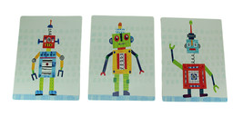 Set of 3 Bright Colorful Robot Art Prints - £17.65 GBP