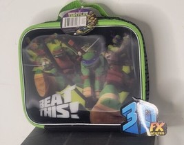 Teenage Mutant Ninja Turtle Beat This Soft Insulated Lunch Box Kit 3D FX  2013 - £13.45 GBP