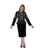Dorinda Clark Cole DCC Rose   Crystals Embellished Long Sleeve Peplum Ch... - €150,31 EUR
