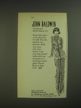 1974 John Baldwin Route One Pantsuit Advertisement - $18.49