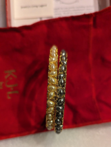 Kjl Kenneth Jay Lane Sim Pearl Bangle Bracelet Set Orig Box And Cert. Euc - £42.62 GBP