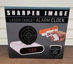 New Laser Target Alarm Clock Sharper Image Blast Away Early Morning Blues!  - $18.00