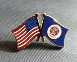 MINNESOTA UNITED STATES US STATE USA COMBO FLAG LAPEL PIN BADGE 1 INCH - £4.50 GBP