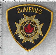 Dumfries Fire Department (New Brunswick, Canada) yellow Shoulder Patch - $442.21 MXN